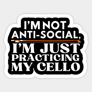 Practicing My Cello Sticker